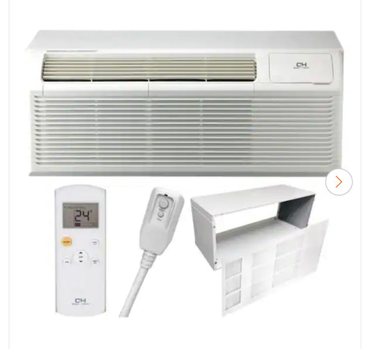 15000 BTU Packaged Terminal Air Conditioning + Heat Pump + Backup Heat Strip + Grill and Sleeve Combo